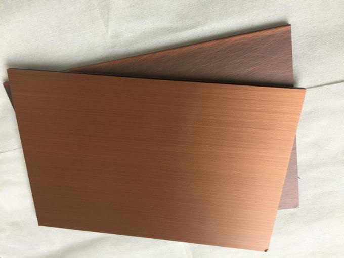 Anti - los paneles de pared de cobre del metal de la toxicidad para el revestimiento de la pared interior/exterior