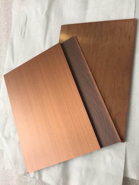 Alta rigidez del panel compuesto de cobre fácil de la instalación Cu+ para la puerta de la cocina